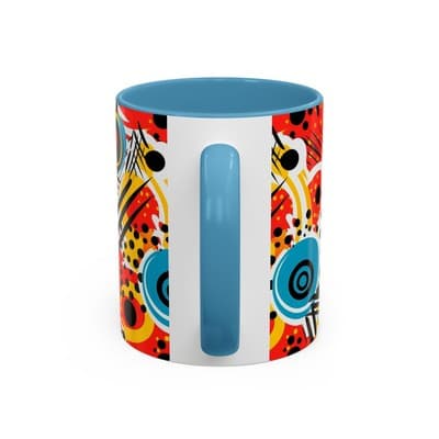 Abstract Art Coffee Mug 11oz 15oz Bold Colorful Cup Artistic Gift for Creatives - Thumbnail 4