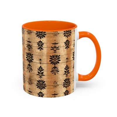 Boho Floral Coffee Mug 11oz 15oz | Artisan Tea Cup Gift | Rustic Earthy Decor - Thumbnail 2