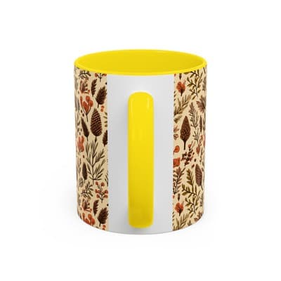 Botanical Floral Coffee Mug 11oz 15oz | Rustic Nature Gift | Cozy Kitchen Decor - Thumbnail 4