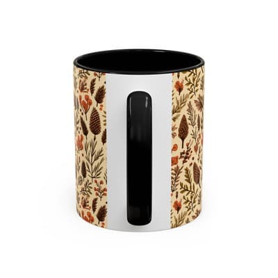 Botanical Floral Coffee Mug 11oz 15oz | Rustic Nature Gift | Cozy Kitchen Decor - Thumbnail 4