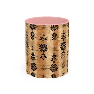 Boho Floral Coffee Mug 11oz 15oz | Artisan Tea Cup Gift | Rustic Earthy Decor