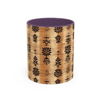 Boho Floral Coffee Mug 11oz 15oz | Artisan Tea Cup Gift | Rustic Earthy Decor