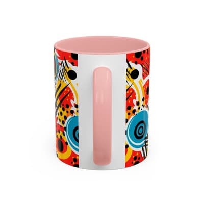 Abstract Art Coffee Mug 11oz 15oz Bold Colorful Cup Artistic Gift for Creatives - Thumbnail 4