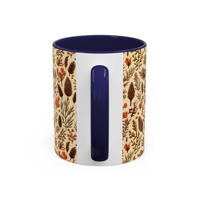 Botanical Floral Coffee Mug 11oz 15oz | Rustic Nature Gift | Cozy Kitchen Decor - Thumbnail 4