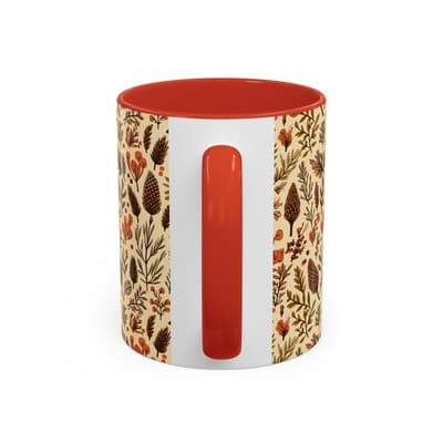 Botanical Floral Coffee Mug 11oz 15oz | Rustic Nature Gift | Cozy Kitchen Decor - Thumbnail 4