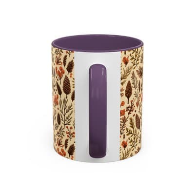 Botanical Floral Coffee Mug 11oz 15oz | Rustic Nature Gift | Cozy Kitchen Decor - Thumbnail 4