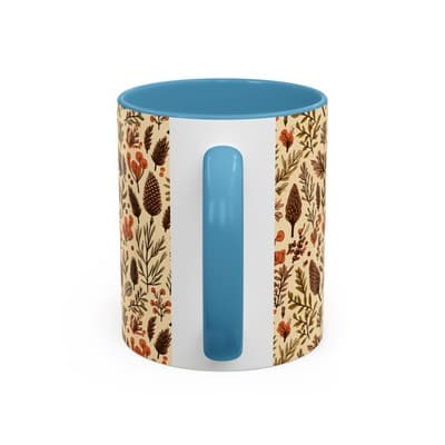 Botanical Floral Coffee Mug 11oz 15oz | Rustic Nature Gift | Cozy Kitchen Decor - Thumbnail 4