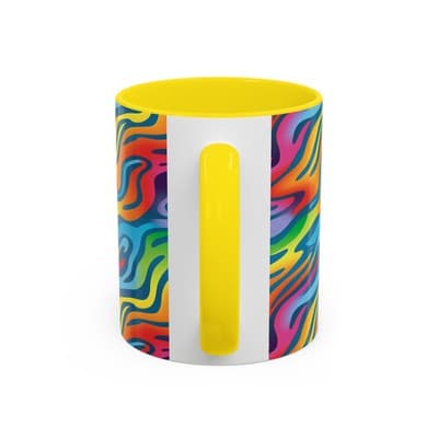 Rainbow Animal Print Mug 11oz 15oz | Fun Coffee Cup | Bold Gift for Color Lovers - Thumbnail 4
