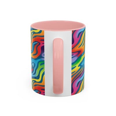 Rainbow Animal Print Mug 11oz 15oz | Fun Coffee Cup | Bold Gift for Color Lovers - Thumbnail 4