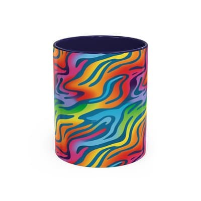 Rainbow Animal Print Mug 11oz 15oz | Fun Coffee Cup | Bold Gift for Color Lovers