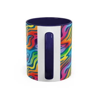 Rainbow Animal Print Mug 11oz 15oz | Fun Coffee Cup | Bold Gift for Color Lovers - Thumbnail 4