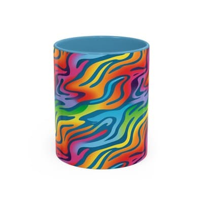 Rainbow Animal Print Mug 11oz 15oz | Fun Coffee Cup | Bold Gift for Color Lovers