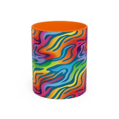 Rainbow Animal Print Mug 11oz 15oz | Fun Coffee Cup | Bold Gift for Color Lovers