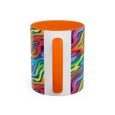 Rainbow Animal Print Mug 11oz 15oz | Fun Coffee Cup | Bold Gift for Color Lovers - Thumbnail 4