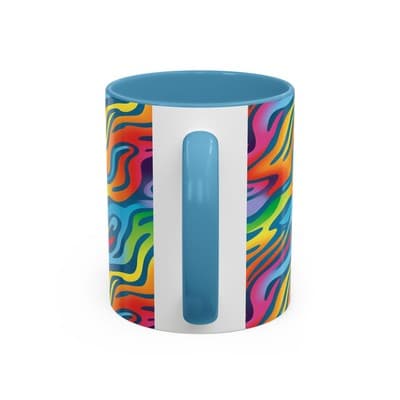 Rainbow Animal Print Mug 11oz 15oz | Fun Coffee Cup | Bold Gift for Color Lovers - Thumbnail 4