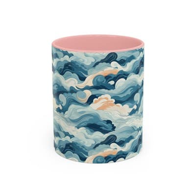 Cloud Pattern Coffee Mug 11oz 15oz | Calm Art Cup for Cozy Moments | Dreamy Gift