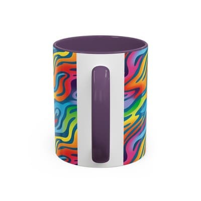 Rainbow Animal Print Mug 11oz 15oz | Fun Coffee Cup | Bold Gift for Color Lovers - Thumbnail 4
