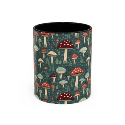 Mushroom Coffee Mug 11oz 15oz | Nature Lover Gift | Cottagecore Forest Cup