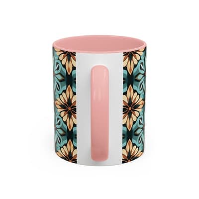 Boho Tile Coffee Mug 11oz 15oz | Artistic Ceramic Cup | Bohemian Kitchen Gift - Thumbnail 4
