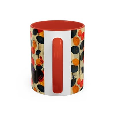 Autumn Leaf Coffee Mug 11oz 15oz Cozy Fall Gift for Nature Lovers Rustic Art Cup - Thumbnail 4