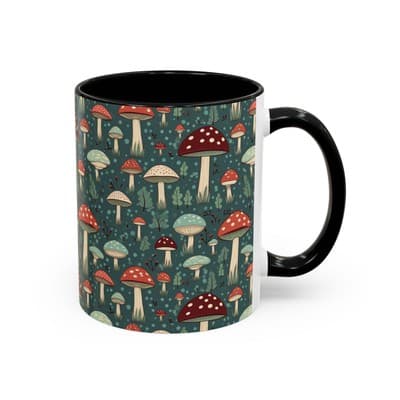 Mushroom Coffee Mug 11oz 15oz | Nature Lover Gift | Cottagecore Forest Cup - Thumbnail 2