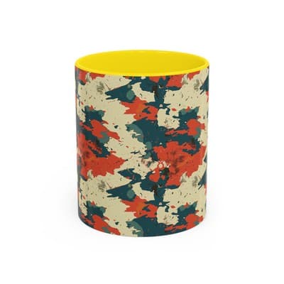 Splatter Camo Accent Mug 11oz 15oz | Rebel Coffee Cup for Feral Misfit Aesthetic