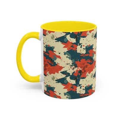 Splatter Camo Accent Mug 11oz 15oz | Rebel Coffee Cup for Feral Misfit Aesthetic - Thumbnail 3