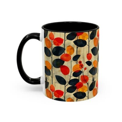 Autumn Leaf Coffee Mug 11oz 15oz Cozy Fall Gift for Nature Lovers Rustic Art Cup