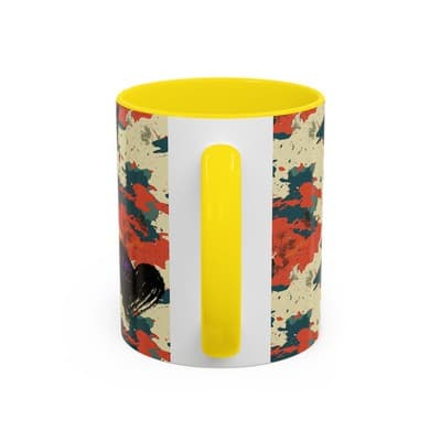 Splatter Camo Accent Mug 11oz 15oz | Rebel Coffee Cup for Feral Misfit Aesthetic - Thumbnail 4