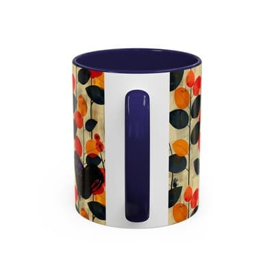 Autumn Leaf Coffee Mug 11oz 15oz Cozy Fall Gift for Nature Lovers Rustic Art Cup - Thumbnail 4