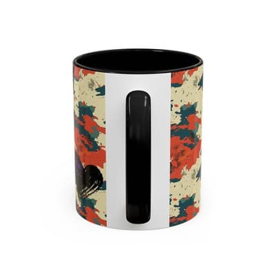 Splatter Camo Accent Mug 11oz 15oz | Rebel Coffee Cup for Feral Misfit Aesthetic - Thumbnail 4