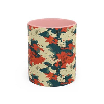 Splatter Camo Accent Mug 11oz 15oz | Rebel Coffee Cup for Feral Misfit Aesthetic