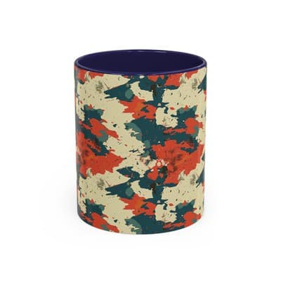 Splatter Camo Accent Mug 11oz 15oz | Rebel Coffee Cup for Feral Misfit Aesthetic
