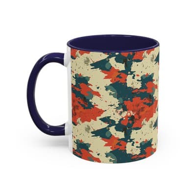 Splatter Camo Accent Mug 11oz 15oz | Rebel Coffee Cup for Feral Misfit Aesthetic - Thumbnail 3