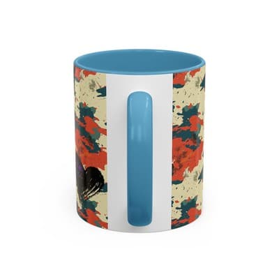 Splatter Camo Accent Mug 11oz 15oz | Rebel Coffee Cup for Feral Misfit Aesthetic - Thumbnail 4