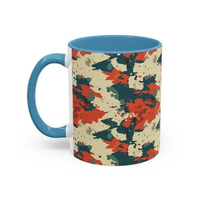 Splatter Camo Accent Mug 11oz 15oz | Rebel Coffee Cup for Feral Misfit Aesthetic - Thumbnail 3