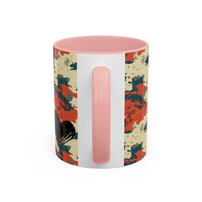 Splatter Camo Accent Mug 11oz 15oz | Rebel Coffee Cup for Feral Misfit Aesthetic - Thumbnail 4