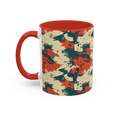 Splatter Camo Accent Mug 11oz 15oz | Rebel Coffee Cup for Feral Misfit Aesthetic - Thumbnail 3