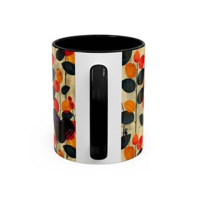 Autumn Leaf Coffee Mug 11oz 15oz Cozy Fall Gift for Nature Lovers Rustic Art Cup - Thumbnail 4