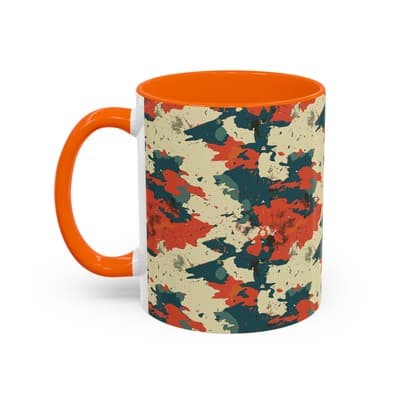 Splatter Camo Accent Mug 11oz 15oz | Rebel Coffee Cup for Feral Misfit Aesthetic - Thumbnail 3