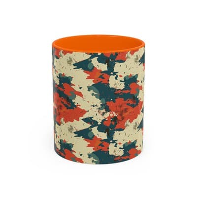 Splatter Camo Accent Mug 11oz 15oz | Rebel Coffee Cup for Feral Misfit Aesthetic