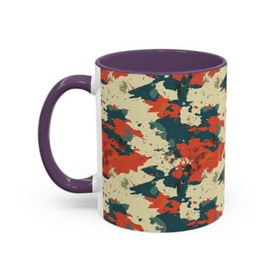 Splatter Camo Accent Mug 11oz 15oz | Rebel Coffee Cup for Feral Misfit Aesthetic - Thumbnail 3