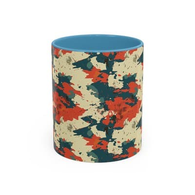 Splatter Camo Accent Mug 11oz 15oz | Rebel Coffee Cup for Feral Misfit Aesthetic