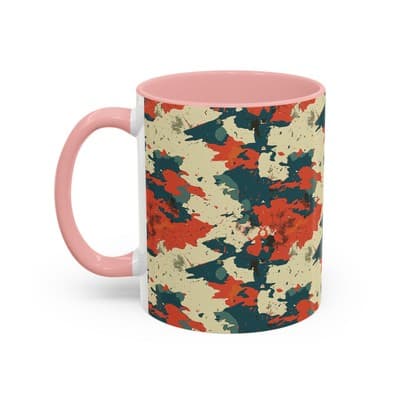 Splatter Camo Accent Mug 11oz 15oz | Rebel Coffee Cup for Feral Misfit Aesthetic - Thumbnail 3