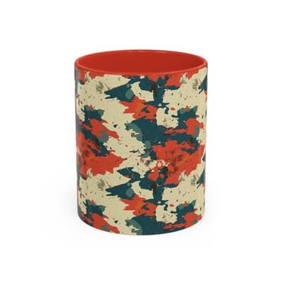 Splatter Camo Accent Mug 11oz 15oz | Rebel Coffee Cup for Feral Misfit Aesthetic