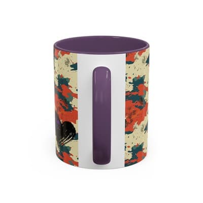 Splatter Camo Accent Mug 11oz 15oz | Rebel Coffee Cup for Feral Misfit Aesthetic - Thumbnail 4