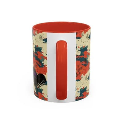 Splatter Camo Accent Mug 11oz 15oz | Rebel Coffee Cup for Feral Misfit Aesthetic - Thumbnail 4