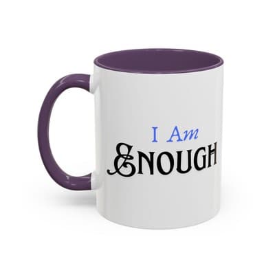 I Am Enough Affirmation Mug 11oz 15oz | Self Love Coffee Cup | Gift for Women - Thumbnail 3