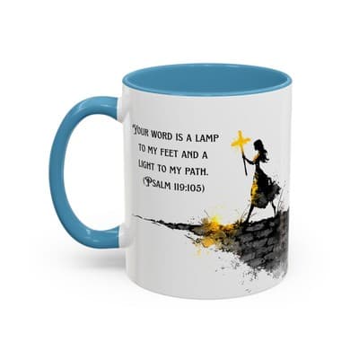 Inspirational Psalm 119:105 Coffee Mug | Feral Miss Religious Gift 11oz or 15oz