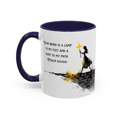 Inspirational Psalm 119:105 Coffee Mug | Feral Miss Religious Gift 11oz or 15oz